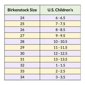 Kids Birkenstock Us Size Chart Birkenstock Arizona Kids Little's